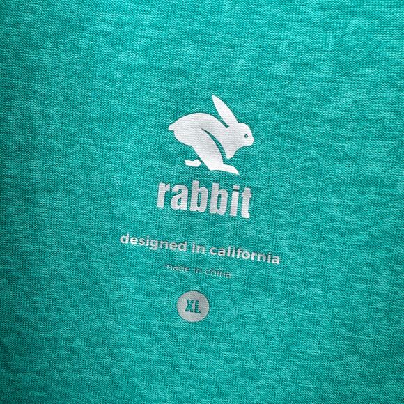 Rabbit EZ Polo Mens XL Turquoise Blue Short Sleeve Lightweight Coastal - Picture 3 of 9